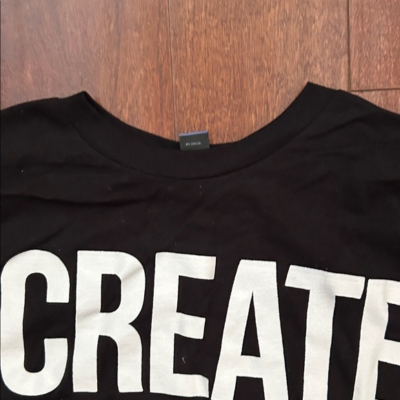 Aspire and Create Unisex Black 'Create Music' Graphic Tee, Size Small, NWOT - Picture 3 of 7